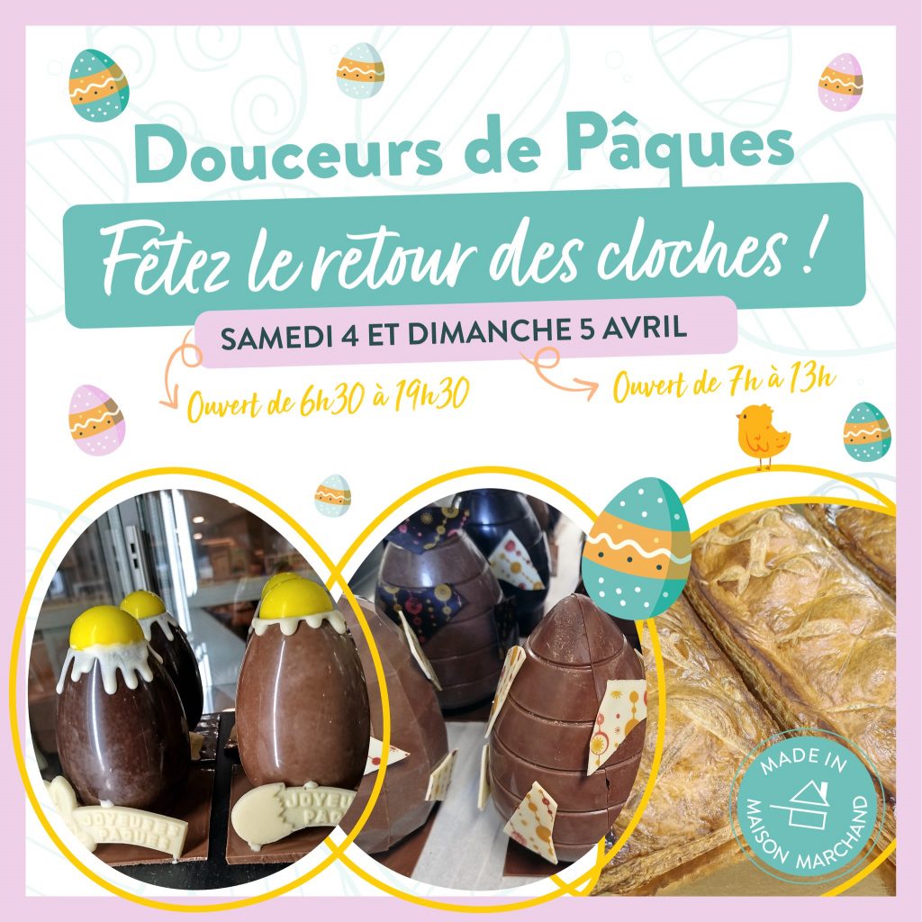 🐣 Célébrez Pâques avec gourmandise à la Maison Marchand 🐣
Ce week-end de Pâques, laissez-vous tenter par nos créations faites maison, pensées pour ravir petits et grands 😋
&nbsp;
&nbsp;
&nbsp;
&nbsp;